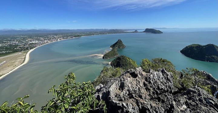 View from Khao Lom Muak summit over Prachuap bays