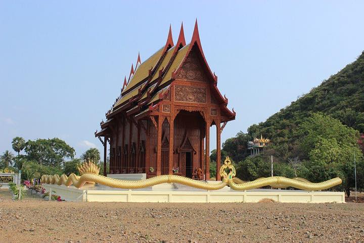 Teak ordination hall of Wat Ao Noi